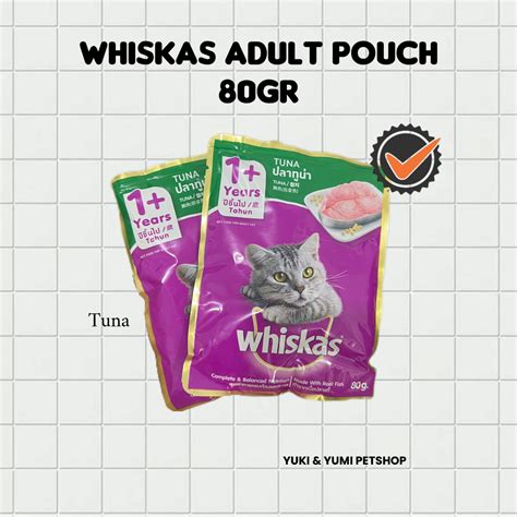 Jual Makanan Kucing Basah Dewasa Whiskas Pouch Tuna White Fish Adult