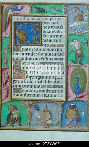 Livre d heures texte médiéval illuminations modernes dîner avant le