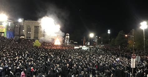 Thousands celebrate Lag B'Omer Jewish holiday in Kiryas Joel