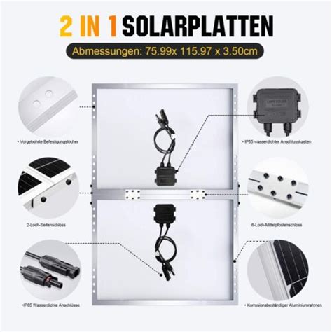 100W 200W 250W 300W Solarpanel Solarmodul 12V Monokristallin Wohnmobil