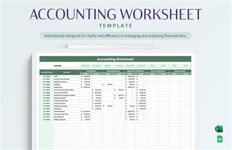 Editable Accounting Templates in Google Sheets to Download