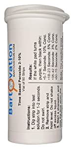 Hydrogen Peroxide H2O2 Test Strips 0 400 Ppm Vial Of 100 Strips