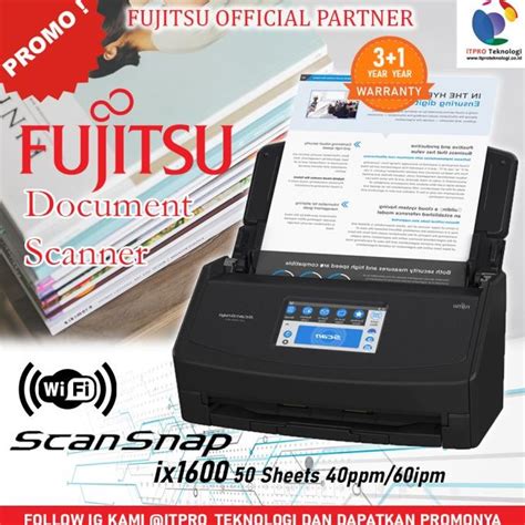 Jual Fujitsu Scanner ScanSnap Ix1600 ADF Duplex Shopee Indonesia