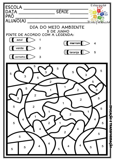 Desenho Sobre O Meio Ambiente Para Educação Infantil BRAINCP