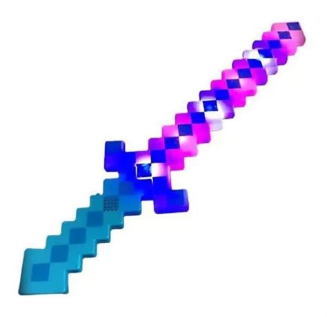 Pixel Minecraft Sword Toy 58 Cm Diamante Sonido Y Luz MercadoLibre