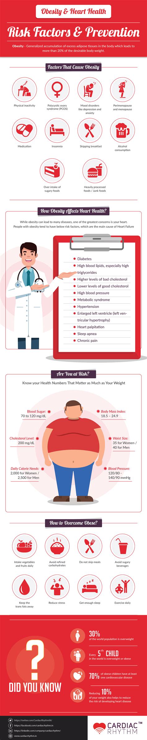 Infographic on Obesity & Heart Health: Risk Factors & Prevention