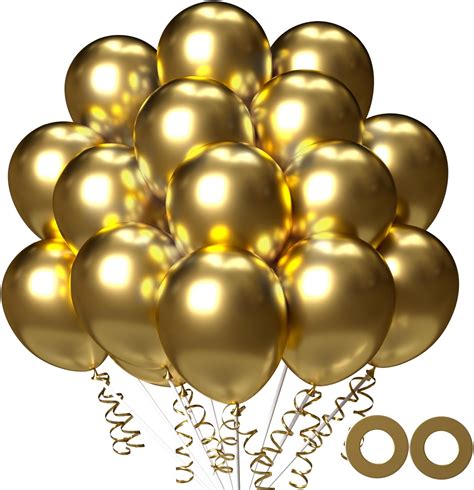 Amazon Globos Dorados Met Licos Globos De L Tex Dorado