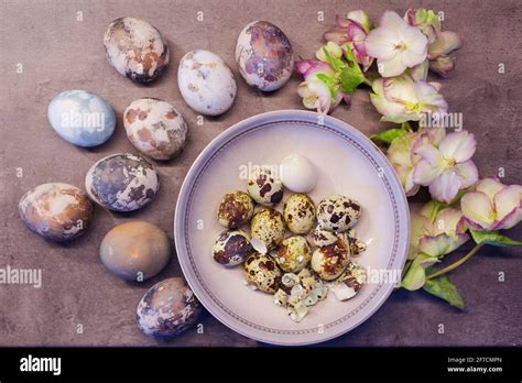 Naturally Colored Easter Eggs With Onion Skin And Hand Painted With