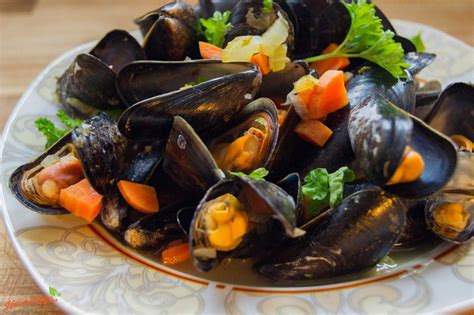 dieses rezept fur miesmuscheln  weisswein ist die typische