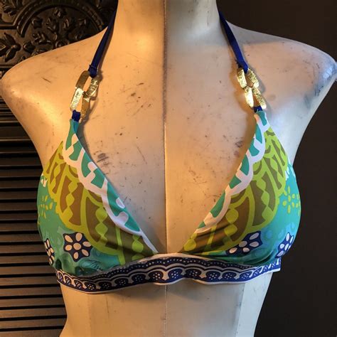 Trina Turk Seychelles String Bikini Swimsuit Boho Tribal 6 EBay