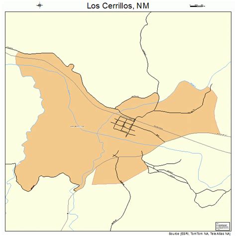 Los Cerrillos New Mexico Street Map 3542600