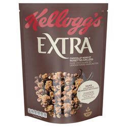 KELLOGG S Céréales extra chocolat noir noisettes grillées 500g