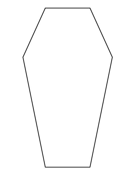 Printable Coffin Template Halloween Sewing Halloween Templates