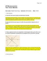 Ap Micro Unit Tst Pdf Page Of Ap Microeconomics Test Factor