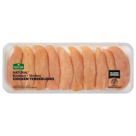 Heritage Farm Boneless Skinless Chicken Tenderloins 1 Each Delivery