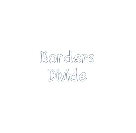 Borders Divide Bean Stitch Outline ESA Font