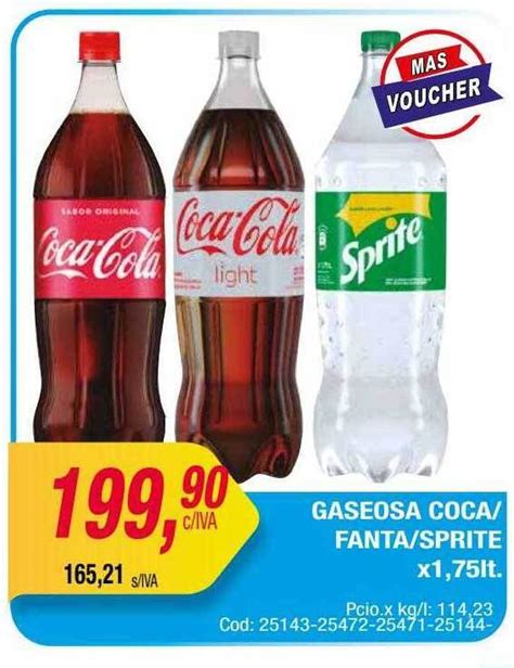 Gaseosa Coca Fanta Sprite Oferta En Maxiconsumo