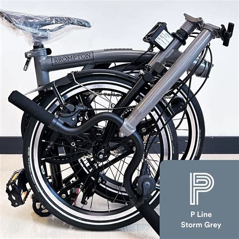 Brompton P Line Urban Storm Grey Metallic High Handlebar Singapore