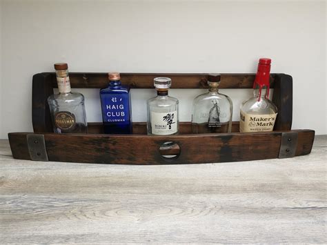 Whiskey Shelf Liquor Cabinet Bottle Display Shelf Home Bar Etsy