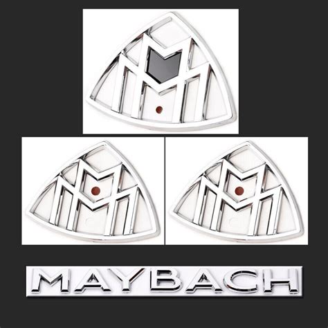 Silver Side Rear Trunk Badge Emblem For Mercedes Benz Maybach S Class