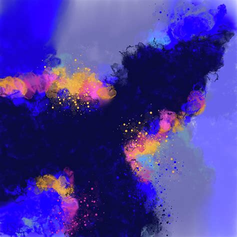 Neon Blue Abstract Digital Art By Joey Santiago Fine Art America