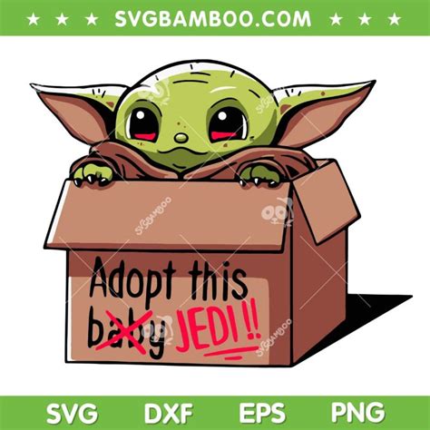 Baby Yoda Box SVG PNG