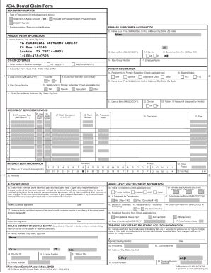 Printable Ada Dental Claim Form 2012