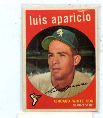 Luis Aparicio Topps Baseball Hof White Sox White Mark Top