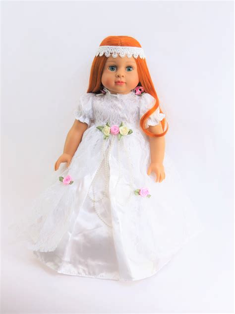 Lace Bride With Rosettes Compatible With 18 American Girl Dolls Madame Alexander Our