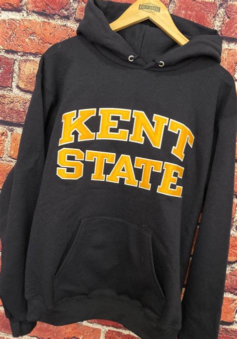 Champion Kent State Golden Flashes Mens Navy Blue Fleece Long Sleeve