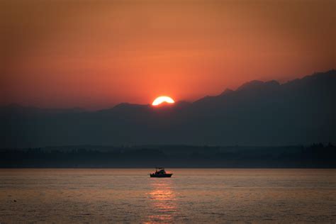 Sunset Through The Haze In The Pacific Northwest D750 With Sigma 100