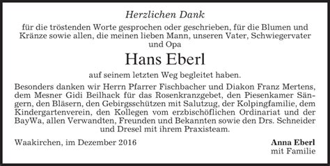 Traueranzeigen Von Hans Eberl Trauer Merkur De