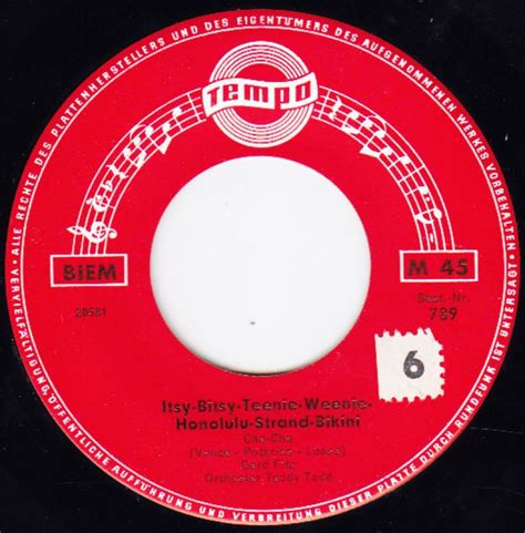 Gerd Fitz Itsy Bitsy Teenie Weenie Honolulu Strand Bikini Hitparade Ch