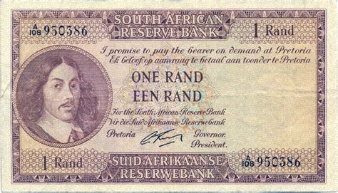 Banknote Index South Africa 1 Rand P102b