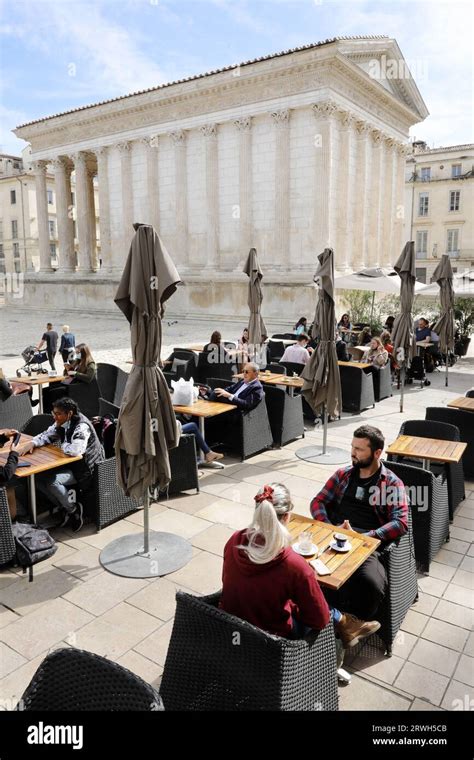 Undated file picture of The Maison Carrée Square House of Nimes who