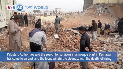 Voa60 World Pakistan Says Search For Survivors In Peshawar Mosque