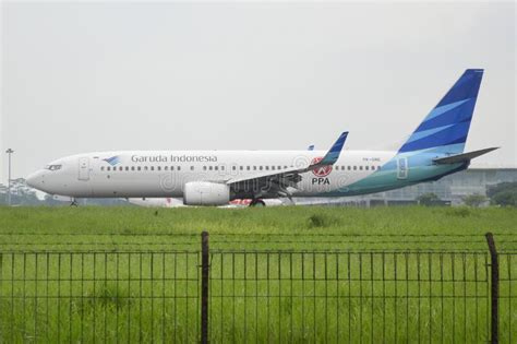 Garuda Indonesia Boeing Retro Livery Editorial Photo