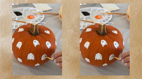 Ghost Painted Pumpkin