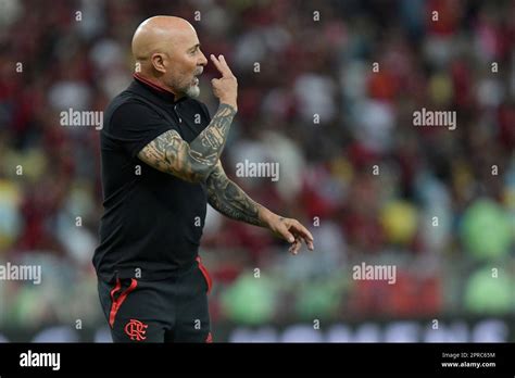 Rio De Janeiro Brazil 26th Apr 2023 Flamengo Manager Jorge Sampaoli