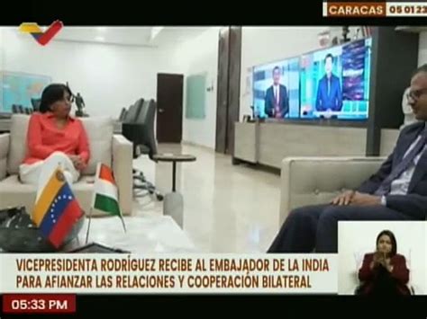 Vpdta Delcy Rodr Guez Afianza Cooperaci N Bilateral Con El Embajador