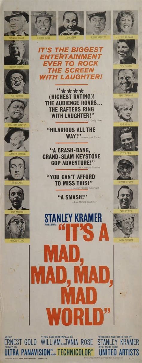 " It's A Mad, Mad, Mad, Mad World" (1963) | Mad world, Movie posters ...