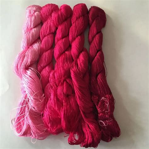 Skeins Hand Dyed Chinese Natural Mulberry Silk Embroidery Thread