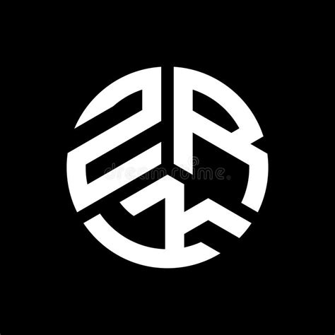 zrk letter logo design  black background zrk creative initials