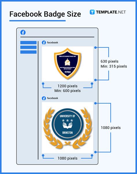 Badge Sizes Dimension Inches Mm Cms Pixel