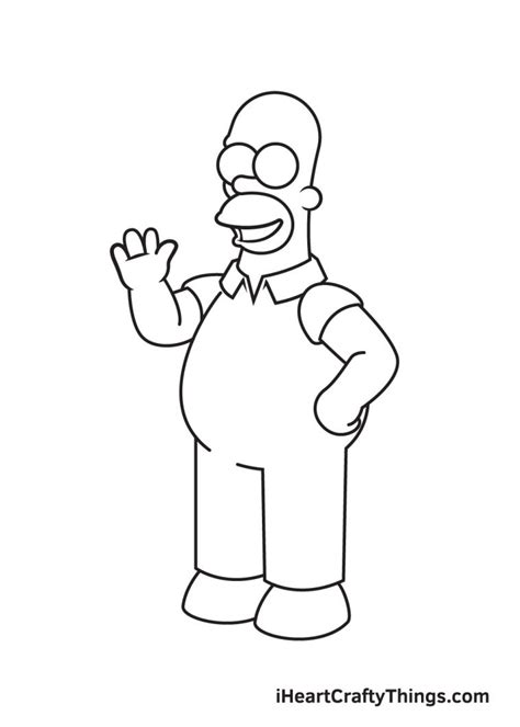 Homer Simpson Drawing How To Draw Homer Simpson Step By Step