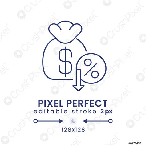 Tax Deductions Linear Desktop Icon Stock Vector Crushpixel