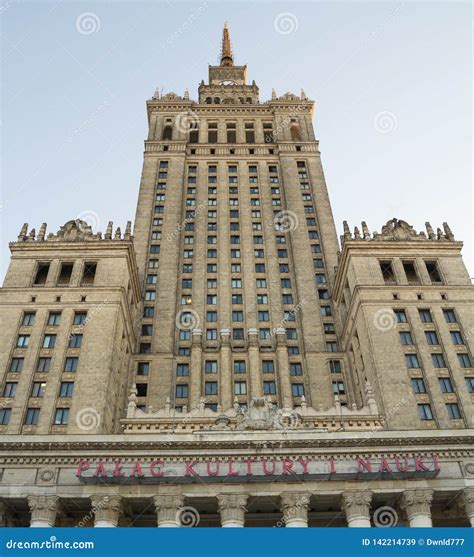 Palace of Culture and Science in Warsaw Stock Image - Image of