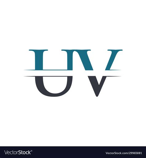 Initial Letter Uv Logo Design Template Royalty Free Vector