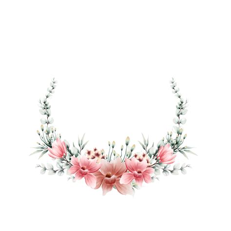 Guirlanda Floral Em Aquarela 11660294 PNG