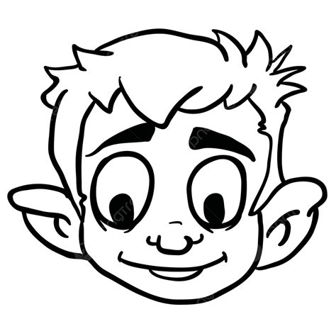 Blanco Y Negro Niño Sonriente Expresión Colegial De Pie Vector Png